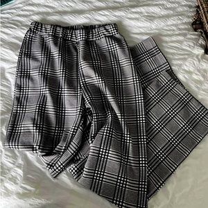 Black and white slacks